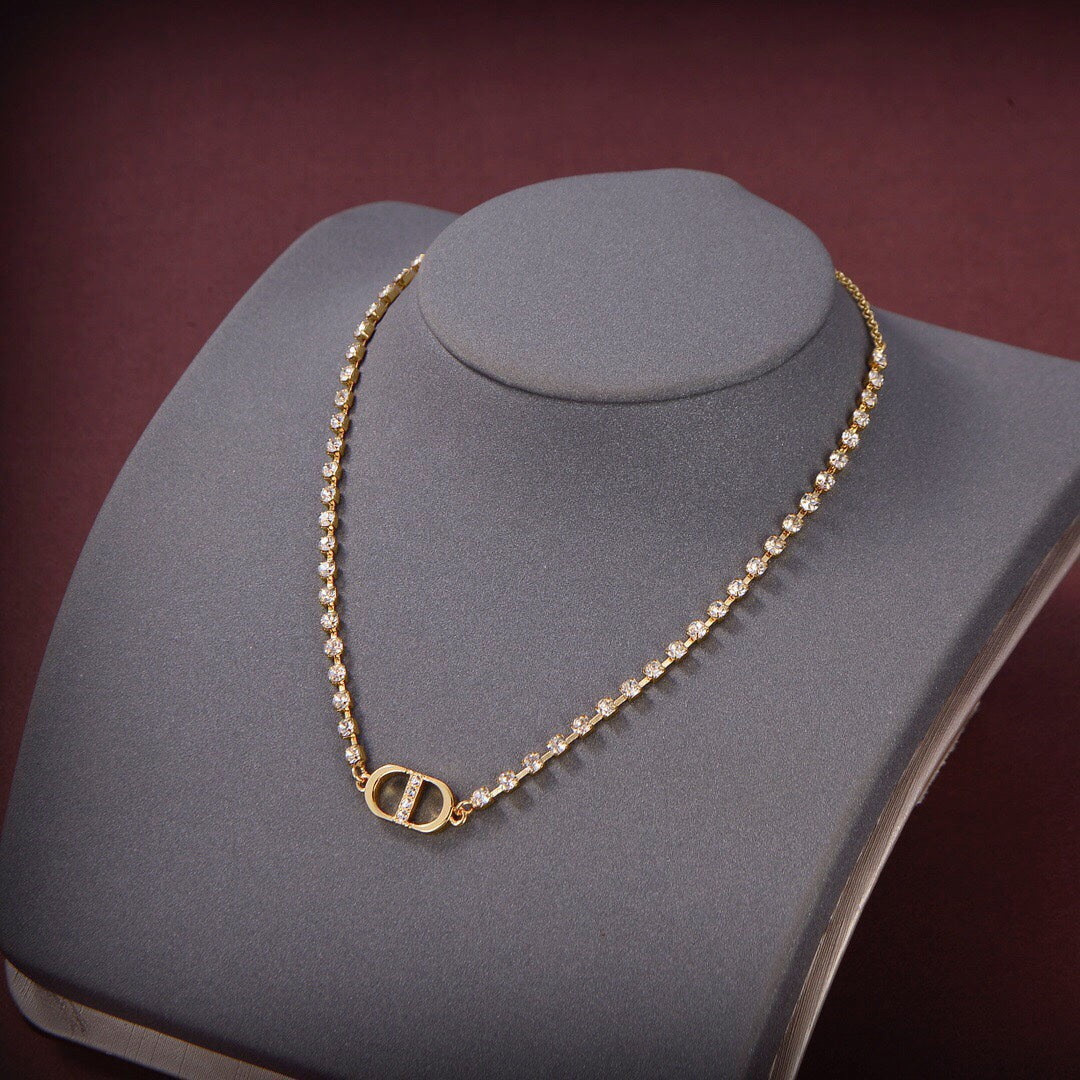 DIOR CD NECKLACE GOLD DIAMOND