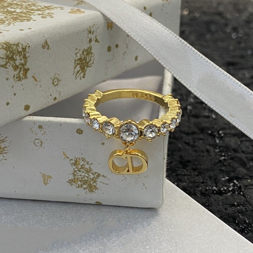 DIOR CD RING GOLD DIAMOND