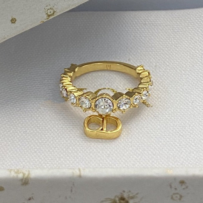 DIOR CD RING GOLD DIAMOND