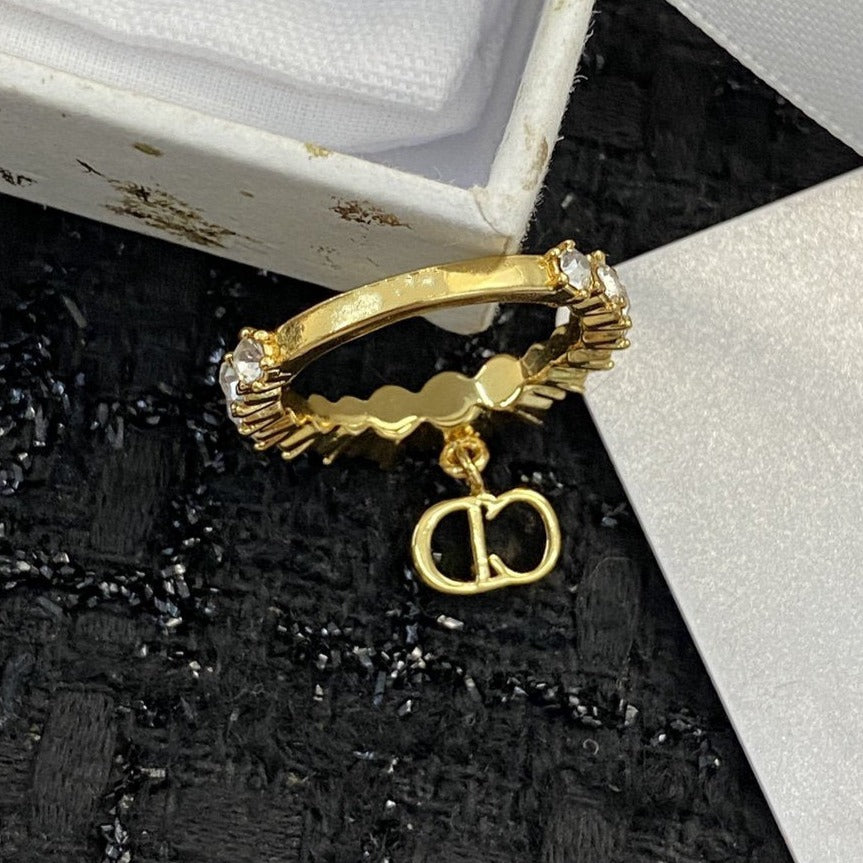 DIOR CD RING GOLD DIAMOND