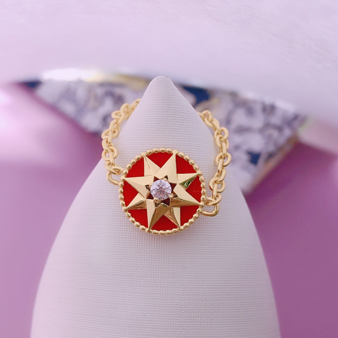DIOR STAR RED DIAMOND RING