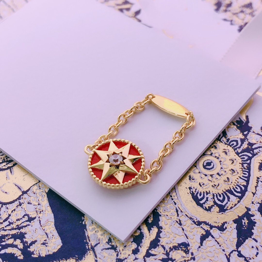 DIOR STAR RED DIAMOND RING