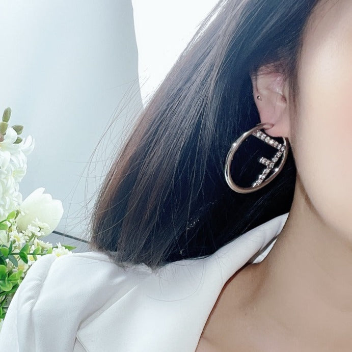 FENDI F EARRINGS DIAMOND