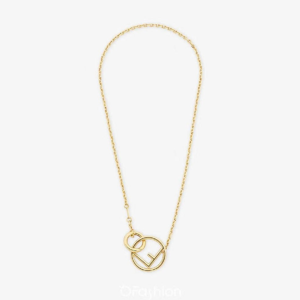 FENDI F LOGO GOLD NECKLCE