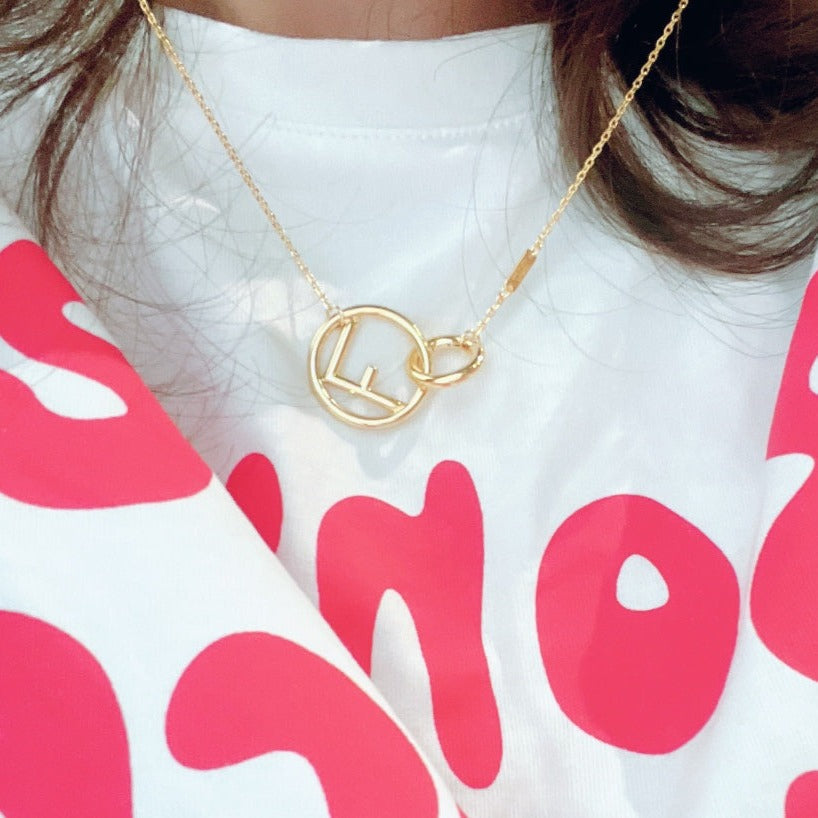 FENDI F LOGO GOLD NECKLCE