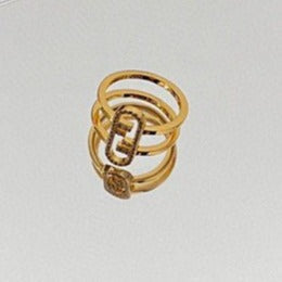 FENDI FEN O'LOCK GOLD DIAMOND RING