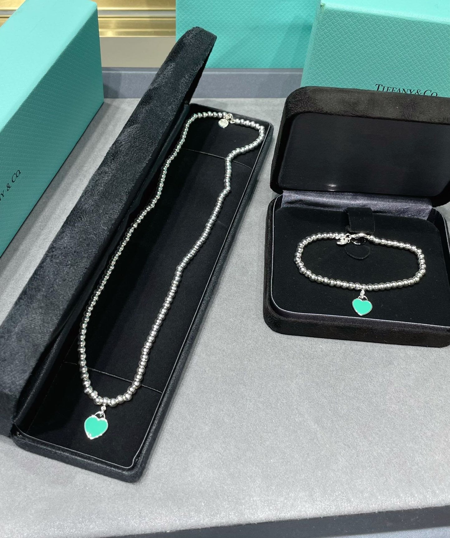 TIFFANY RETURN TO TIF SILVER BEAD NECKLACE