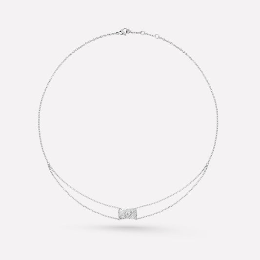 Chanel Crush Silver Diamond Necklace