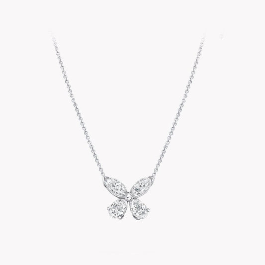 GRAFF CLASSIC BUTTERFLY SILVER DIAMOND NECKLACE