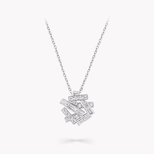 GRAFF THREADS SILVER DIAMOND NECKLACE