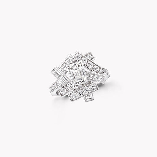 GRAFF THREADS SILVER DIAMOND RING