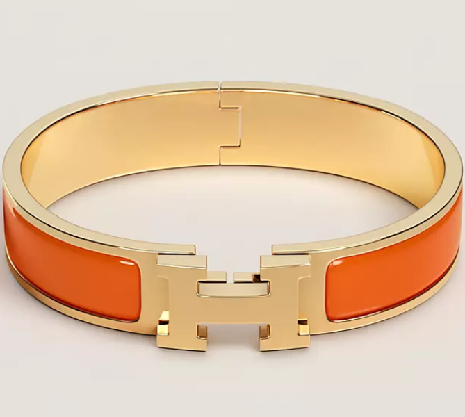 HERMES H ORANGE BRACELET