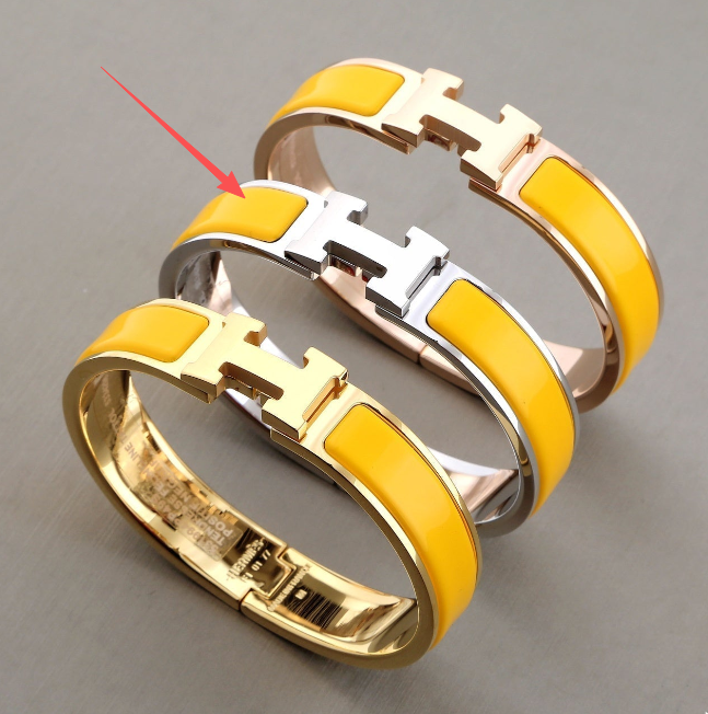 HERMES H YELLOW BRACELET