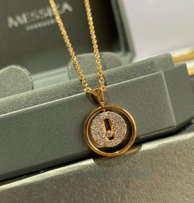 MESSIKA LUCKY MOVER PM PAVED NECKLACE