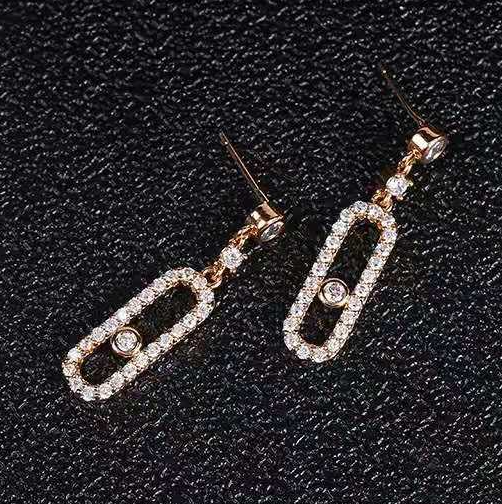 MESSIKA DORMEUSES MOVE UNO DIAMOND EARRINGS