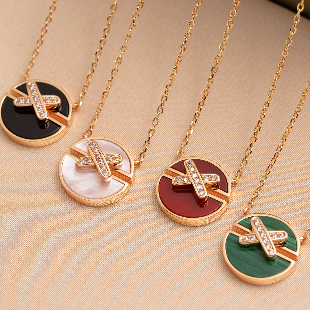 CHAUMET JEUX DE PINK GOLD DIAMOND NECKLACE