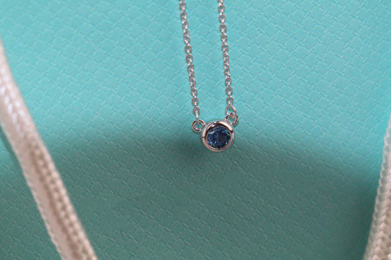 TIFFANY ELSA PERETTI SERIES SINGLE DIAMOND SIMPLE NECKLACE