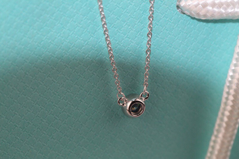 TIFFANY ELSA PERETTI SERIES SINGLE DIAMOND SIMPLE NECKLACE