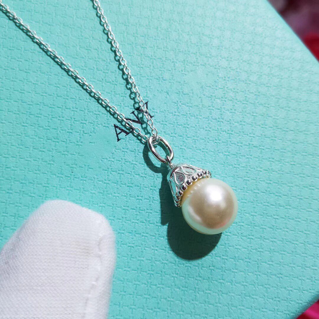 TIFFANY PEARL PENDANT GATSBY ZIEGFELD PEARL SILVER NECKLACE