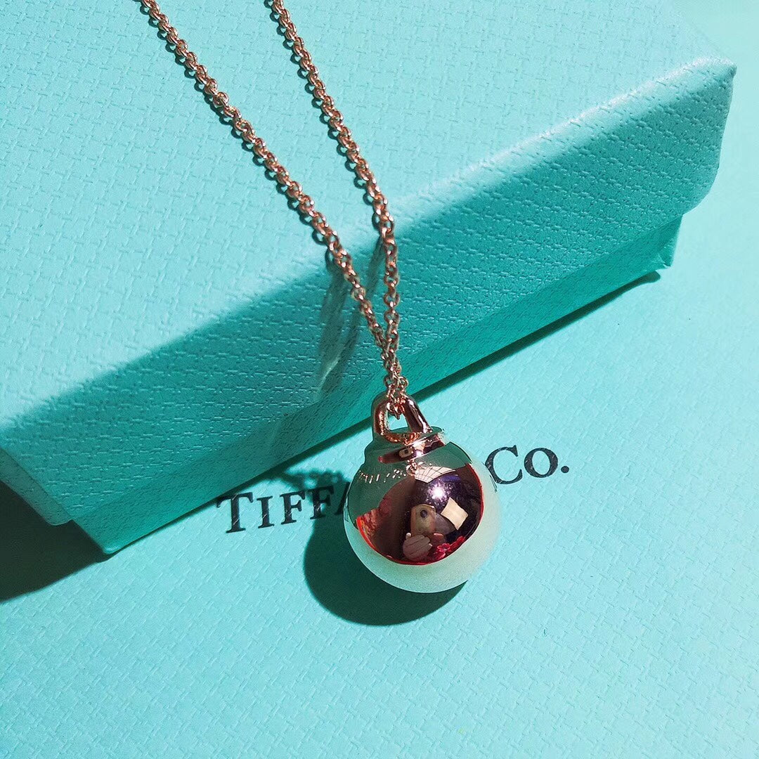 TIFFANY HARDWEAR PENDENTIF BALL ROSE NECKLACE