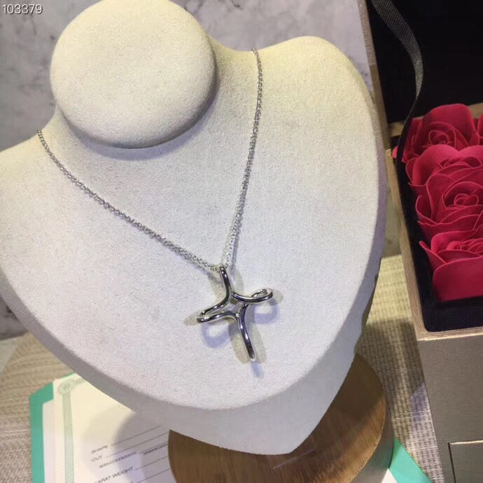 TIFFANY CROSS NECKLACE STERLING SILVER MATERIAL