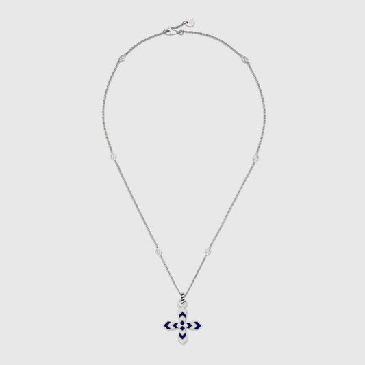GUCCI GG WOMEN'S NECKLACE WITH CROSS MOTIF PENDANT