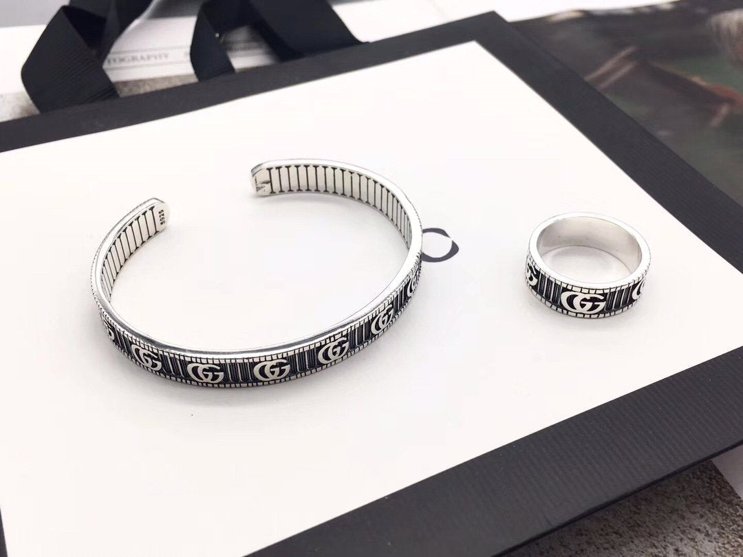GUCCI GG BRACELET DOUBLE G SILVER