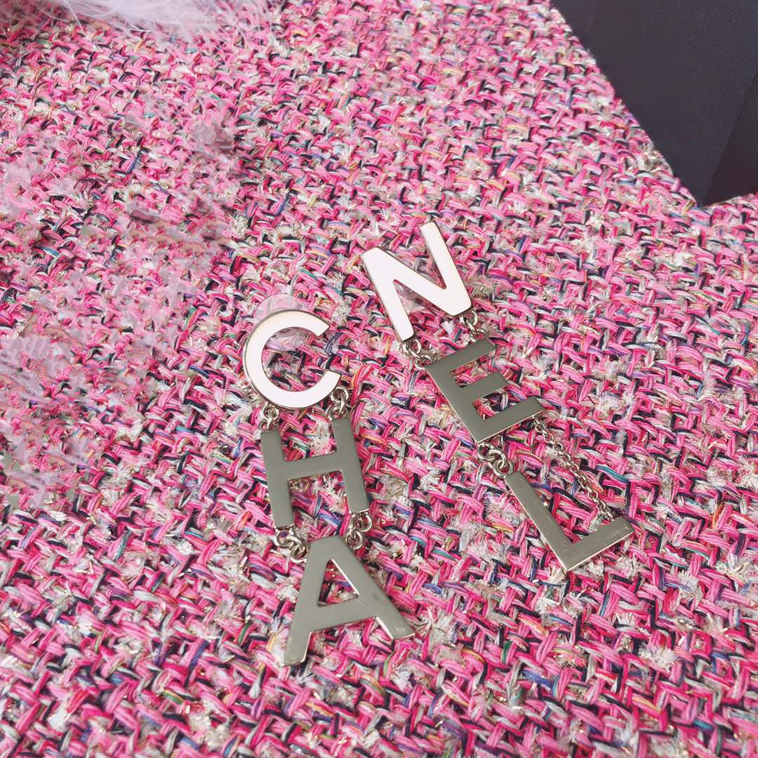 Chanel Pink Gold Earrings