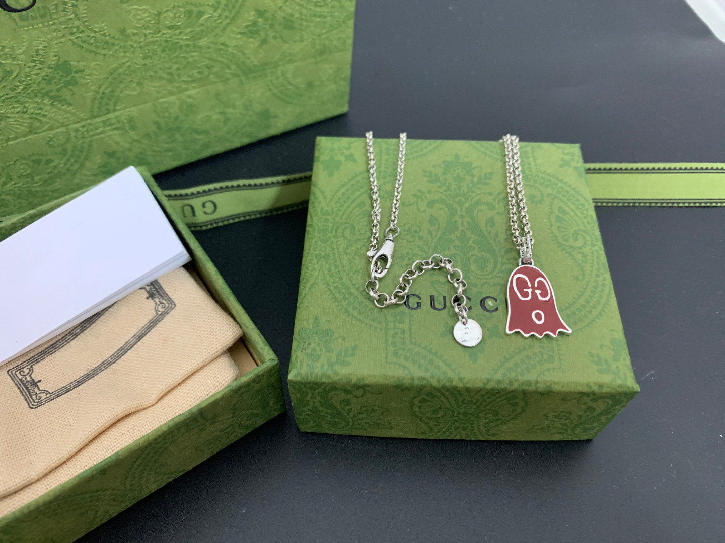 GUCCI GG GHOST RED NECKLACE