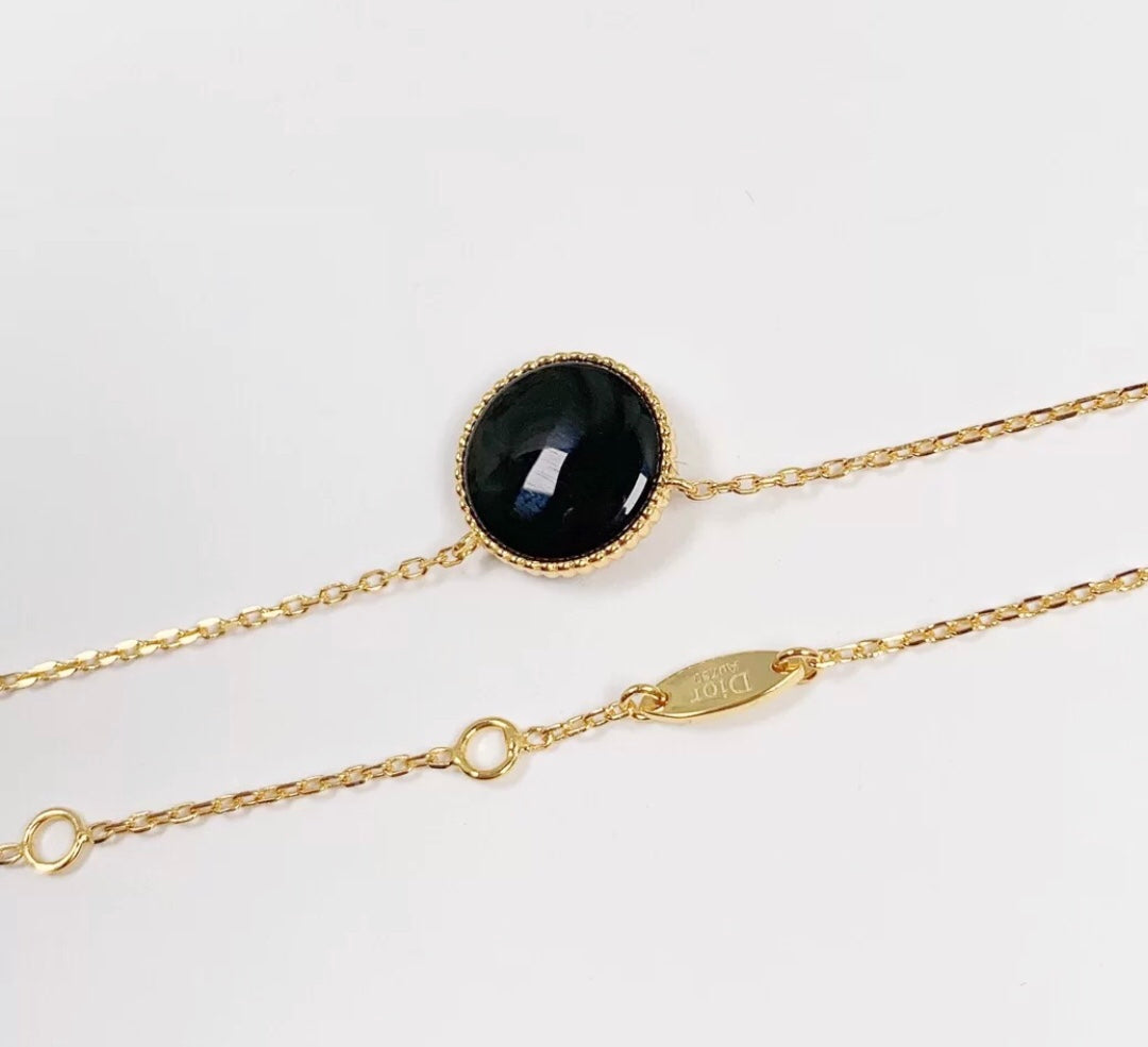 DIOR CD NATURAL BLACK ONYX COMPASS NECKLACE VICTOIRE