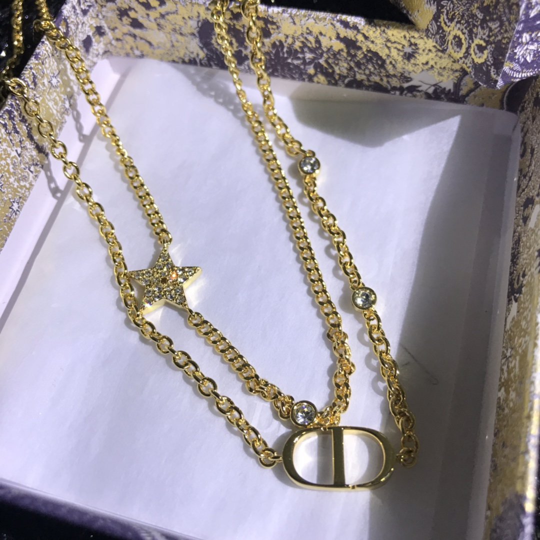 DIOR PETIT CD DOUBLE NECKLACE