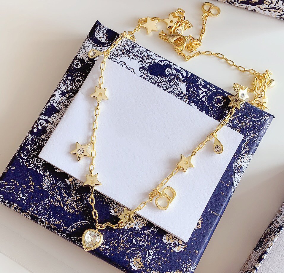 DIOR CD STAR LOVE NECKLACE WITH THE SAME MATERIAL