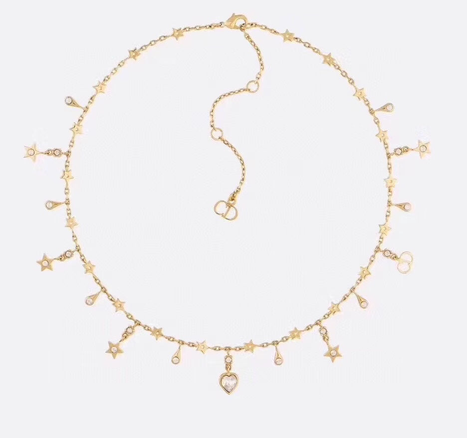 DIOR CD STAR LOVE NECKLACE WITH THE SAME MATERIAL