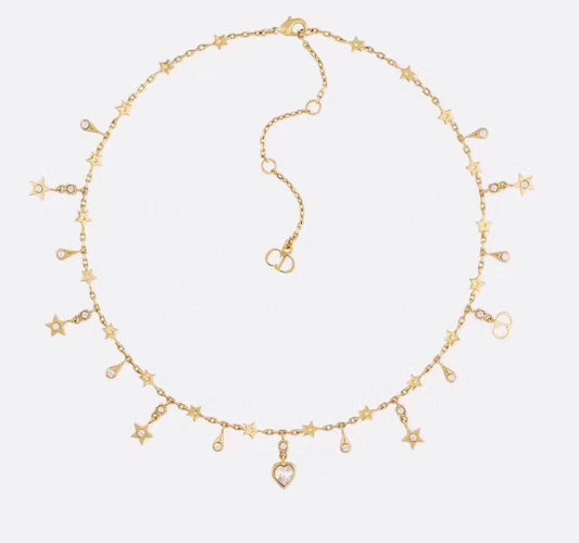 DIOR CD STAR LOVE NECKLACE WITH THE SAME MATERIAL