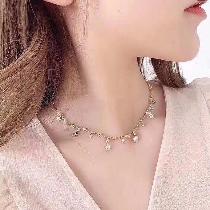DIOR CD STAR LOVE NECKLACE WITH THE SAME MATERIAL