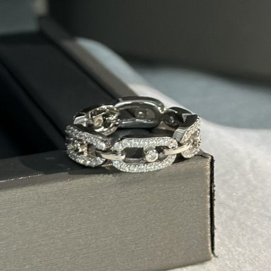 MESSIKA MOVE UNO RING PAVED SILVER DIAMOND