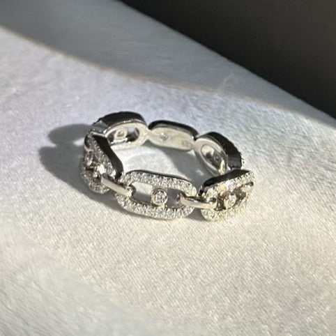 MESSIKA MOVE UNO RING PAVED SILVER DIAMOND