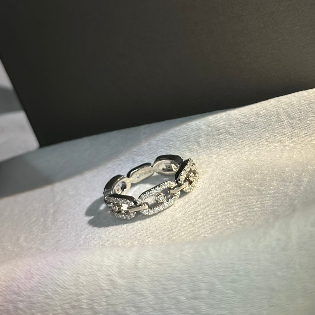 MESSIKA MOVE UNO RING PAVED SILVER DIAMOND