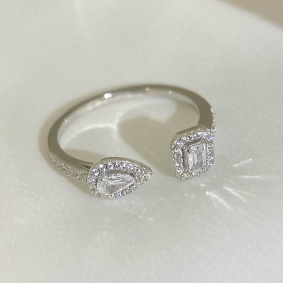 MESSIKA MY TWIN TOI & MOI SILVER DIAMOND RING