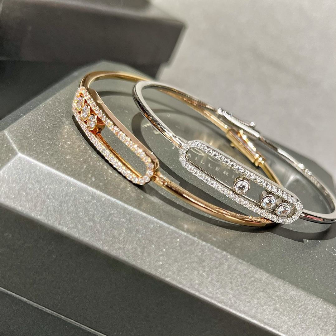 MESSIKA MOVE UNO PAVED FLEX BANGLE DIAMOND BRACELET