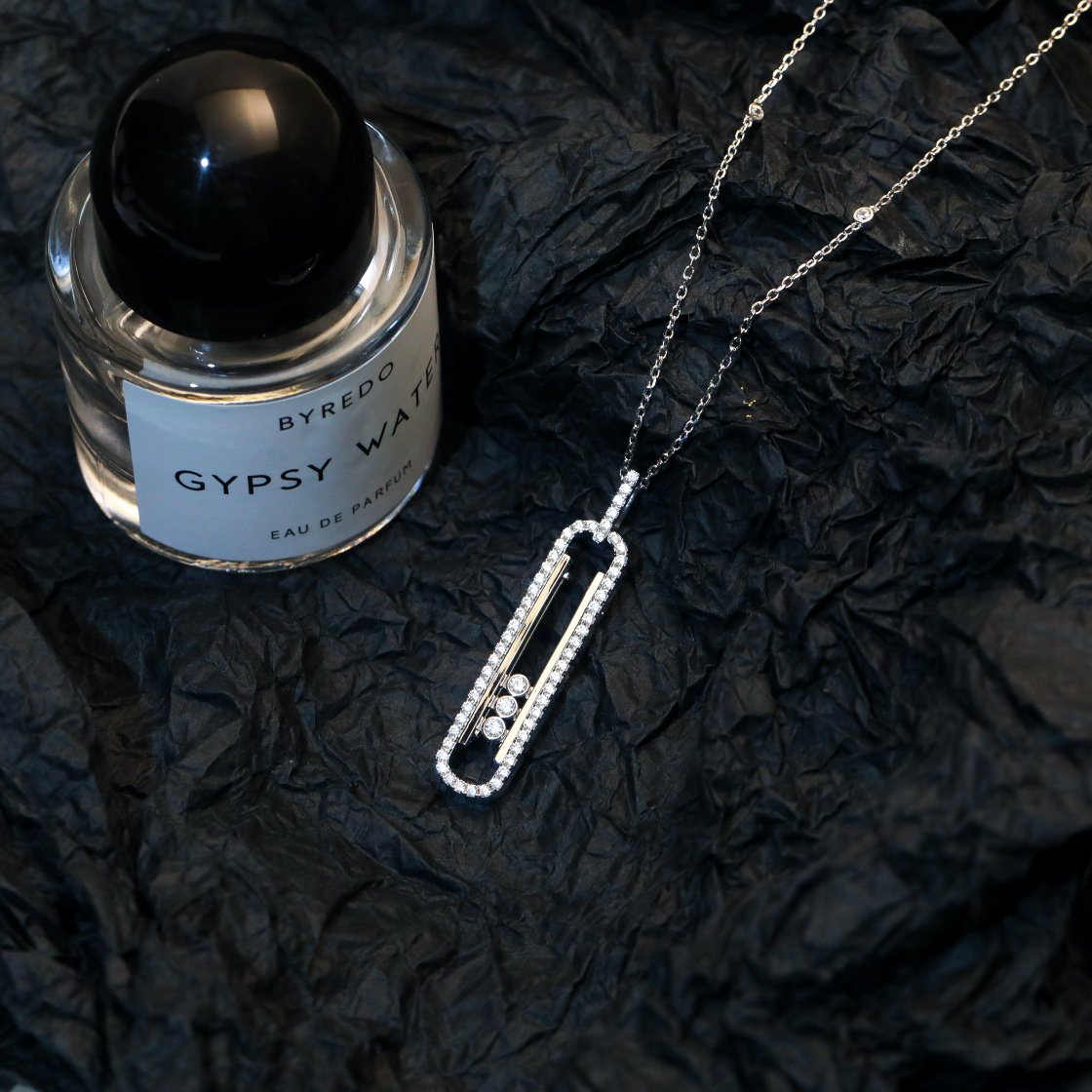 MESSIKA MOVE 10TH PM SILVER DIAMOND NECKLACE