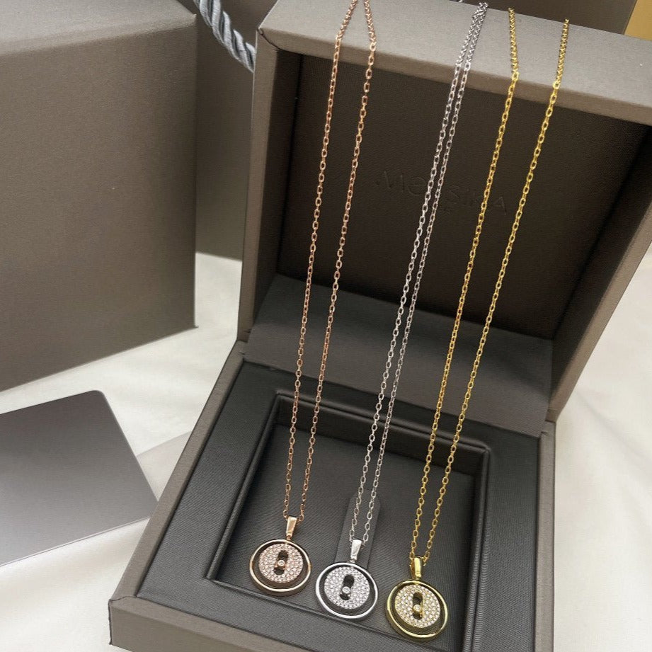 MESSIKA LUCKY MOVER PM PAVED NECKLACE