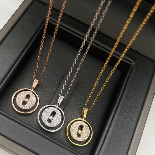 MESSIKA LUCKY MOVER PM PAVED NECKLACE