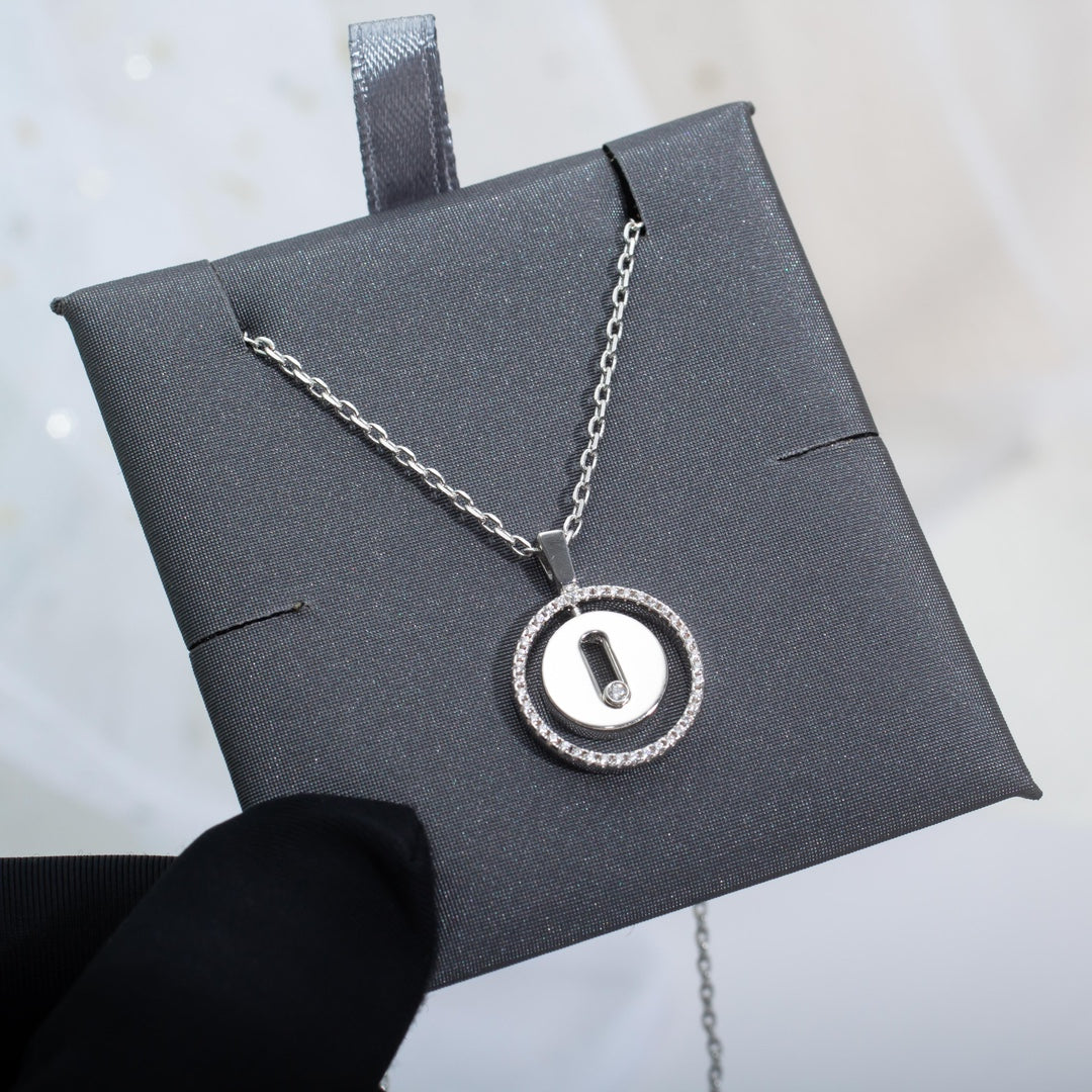 MESSIKA LUCKY MOVE PM NECKLACE SILVER DIAMOND