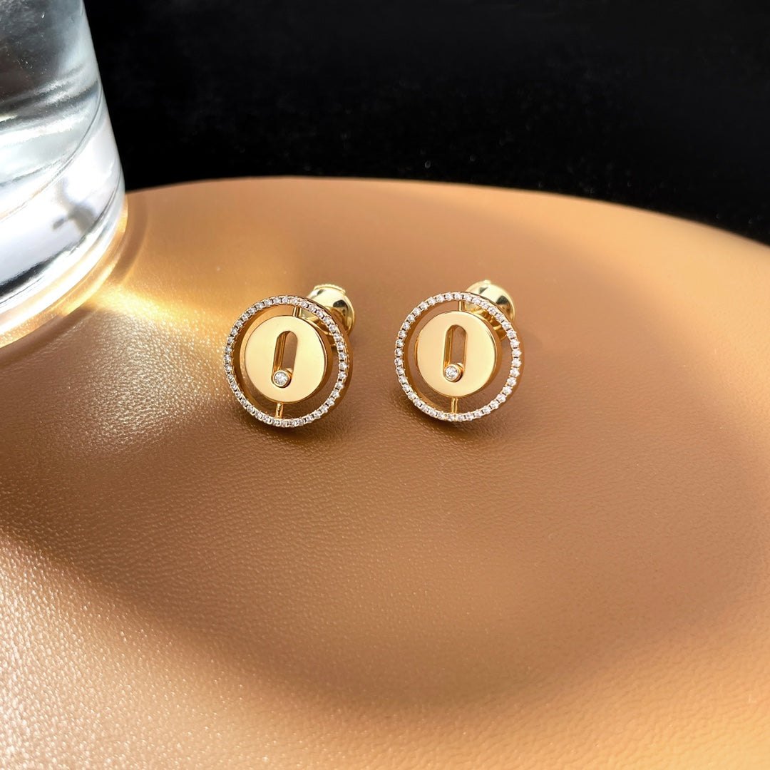 MESSIKA PUCES LUCKY MOVE DIAMOND EARRINGS
