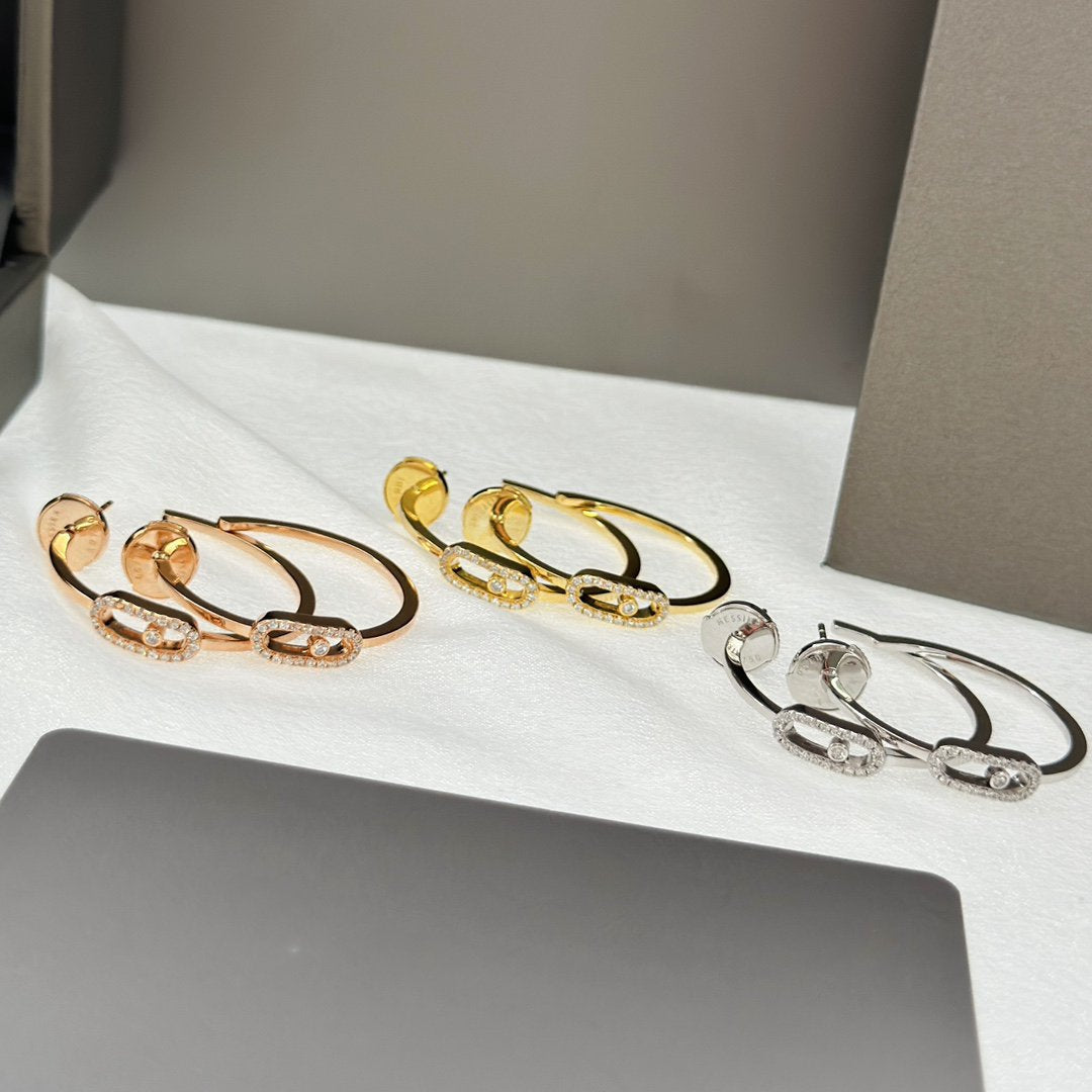 MESSIKA CREOLES MOVE UNO PM DIAMOND EARRINGS