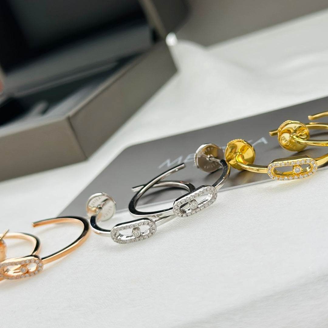 MESSIKA CREOLES MOVE UNO PM DIAMOND EARRINGS