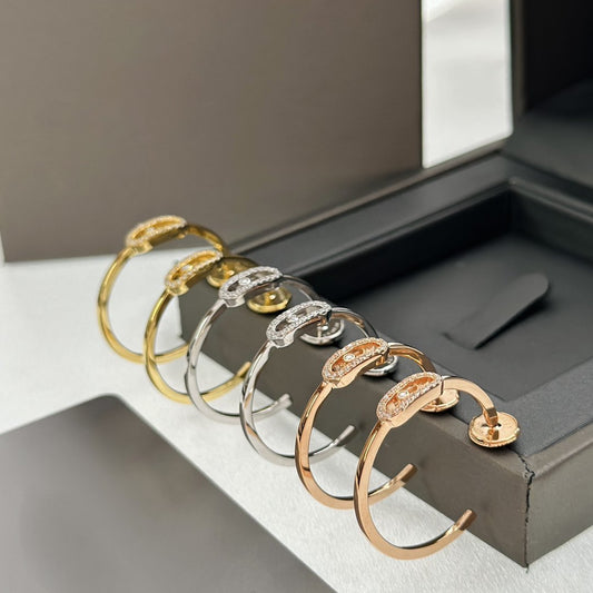 MESSIKA CREOLES MOVE UNO PM DIAMOND EARRINGS