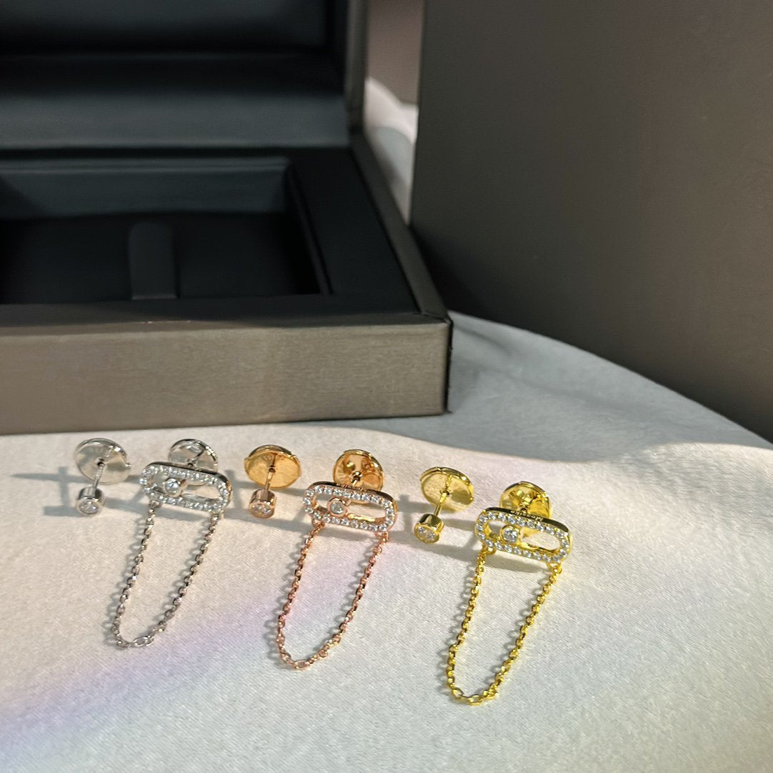 MESSIKA MOVE UNO CHAINE DIAMOND EARRINGS