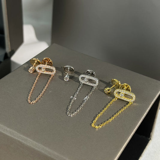 MESSIKA MOVE UNO CHAINE DIAMOND EARRINGS